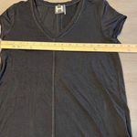 H by Bordeaux ‎ Women's Black Short Sleeve V-Neck Top T-Shirt Photo 6