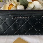 Michael Kors Studded Accordion Black Wallet Photo 0