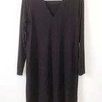 Eileen Fisher Dress Black Cutout Back Long Sleeve Tencel LBD Sz XS EUC Photo 10