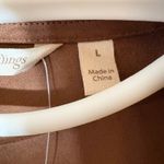 Soft Surroundings NWT Shape Drape Faux Suede Jacket in Saddle Brown Size Large Photo 4