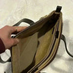 Dooney & Bourke ‎ Signature Canvas Leather Purse Vintage DB Brown Shoulder Bag Photo 6