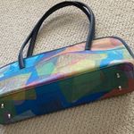 Y2K Watercolor Shoulder Bag Boho Pastel Southwest Artist Log Bag Tote Blue EUC Green Photo 3