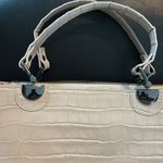 Firenze Croc Embossed Leather tote crossbody Tan Photo 4
