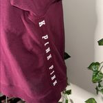 PINK - Victoria's Secret VS PINK Maroon Loose Fitting Quarter Zip Photo 2