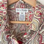 Rena Rowan VINTAGE  paisley print 100% silk button down blouse Women’s SIZE 18W‎ Photo 3