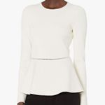 Theory ivory Compact Crepe knit sweater size medium nwt Photo 4