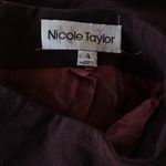 Chocolate Brown Vintage Wool Midi High Waisted Skirt Size 4 Photo 5