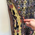 Gregory Parkinson floral‎ patchwork boho shift dress sz Small Tan Photo 3