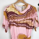 NWT Sovere Molten Cotton Mini Dress in Pink Brown Size Small Photo 2