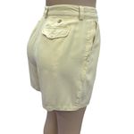 Tommy Bahama Silk Pale Yellow Casino Deck Pleated 4 Pocket Shorts Womens 6 Photo 4