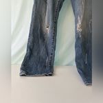 Dear John  Light Blue Denim Distressed Jeans Playback Cuffed Cropped Straight Leg Photo 2
