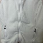 Vineyard Vines Fleece Jacket Women White Solid Full Zip Vest Pocket Collar Sz M Photo 8