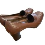 Mootsies Tootsies Women’s Cinnamon Brown Leather Loafer Heels Sz 7 Photo 9
