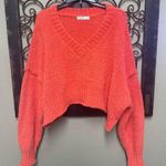 Arizona Jeans Arizona jean Co orange vneck cropped soft plush sweater Photo 0
