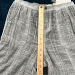 Soft Surroundings Petite Raleigh Gray Gauze Cotton Wide Leg Flounce Hem Pants M Photo 12