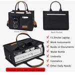 EUC Large Canvas Tote Bag. Black Photo 7