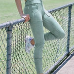 Free People  Movement Kyoto Drawstring Leggings Sz‎ S Green Photo 0