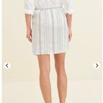 Garnet Hill White and Gray Striped Mini Skirt Photo 1