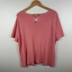 Talbots  Woman Knit Short Sleeve Sweater Size 3X‎ Pink Back Bow Preppy Feminine Photo 2