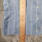 Liz Claiborne Lizwear Vintage Blue Pin Stripe Darted Waist Button Up Shirt size Small Photo 6
