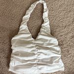 white scrunched halter top Photo 0