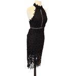 Bardot  Kara Lace Halter Midi Dress Backless Party Sheath Sheer Gemma LBD Size 6 Photo 3