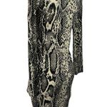 ZARA Animal Print Snakeskin Long Sleeve Turtle Neck Midi Bodycon Dress Size S Photo 1
