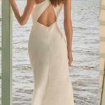 Lulus Effortlessly Sensational White Satin Backless Maxi Dress size XXS NWT Photo 0