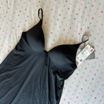 Uniqlo  black airism plunging black bra slip dress with adjustable straps Photo 1