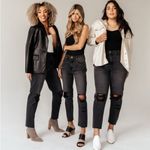 Bohme ‎ Harold distressed mom jeans black size 27 Photo 1