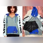 PINK - Victoria's Secret Victoria'sy Secret PINK Quarter Zip Hooded Graphic  with Black Shorts Photo 1