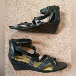 Lucky Brand Women's Size 10 Sandals Black  Jinela Wedge Back Zip Photo 3