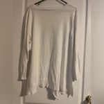 Verve Ami  White Asymmetrical Long Sleeve Sweater Size 2X Tunic Boho Minimalist Photo 1