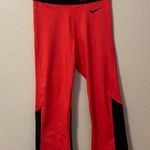 Nike red and black cropped dry fit leggings small #57 Photo 0