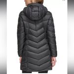 Charter Club Packable 3/4 Length Puffer Hooded Jacket Marine L NWT Photo 1