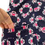 Crown & Ivy  GOLF Navy/Pink Crab Print Lined Athleisure Skort Photo 1