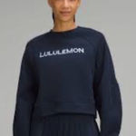 Lululemon Scuba Oversized Scuba pullover Wordmark black white size XS/S Photo 0