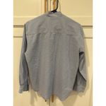 Boho cottage core embroidered Floral Shirt VTG Blue granny Long Sleeve Women S Photo 5