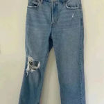 Abercrombie & Fitch  the 90s straight ultra high rise jeans, light wash size 4S Photo 0