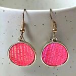 None Pink Silver Circle Fashion Boho Retro Party Jewelry Earrings E91 Photo 0
