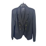 AQUA  Women's Black  Gold‎ Button Blazer Jacket Career Photo 4