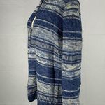 CHAPS  Denim Blue Open Front Long Sleeve Cardigan Size Large Photo 3