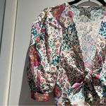 Sandro  Multicolor Floral Tie-Front Blouse Photo 4