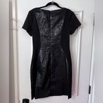 Laundry by Design  Black Metallic Pointe Knit Short Sleeve Sheath Dress Size 6 Photo 2