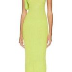 Enza Costa Silk Rib Tank Midi Dress in Kiwi Large Womens Stretchy Bodycon Photo 0