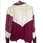 Burgundy & White 90s Windbreaker M Vintage Red Size M Photo 1