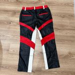 Free People  We The Free Color Block Rebel Pant Black Red White Faux Leather NWOT Photo 3