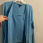 Lands' End 2 Piece Baby Blue Tank Top and Open Cardigan Set Photo 5