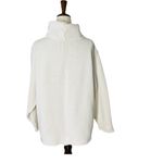 VINTAGE 90s BKG White Chunky Knit Boxy Turtleneck Sweater Size L Photo 5