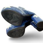 Blue platform ankle boots with white stars wonderwoman go go women’s size 8 Photo 8